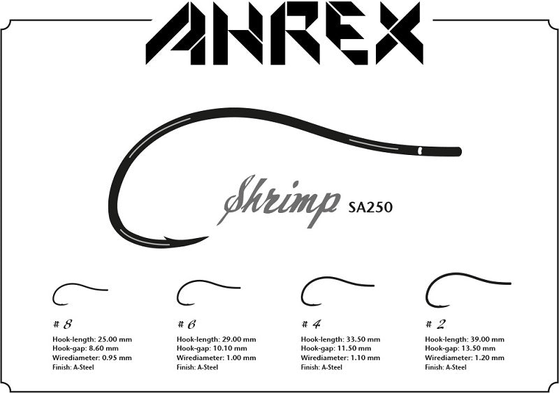 Ahrex SA250 Salt Shrimp Hook--12 Pack