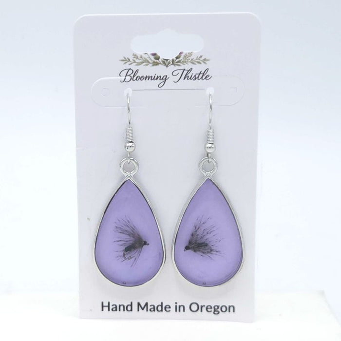 First Cast Teardrop Fly Earrings - By Blooming Thistle
