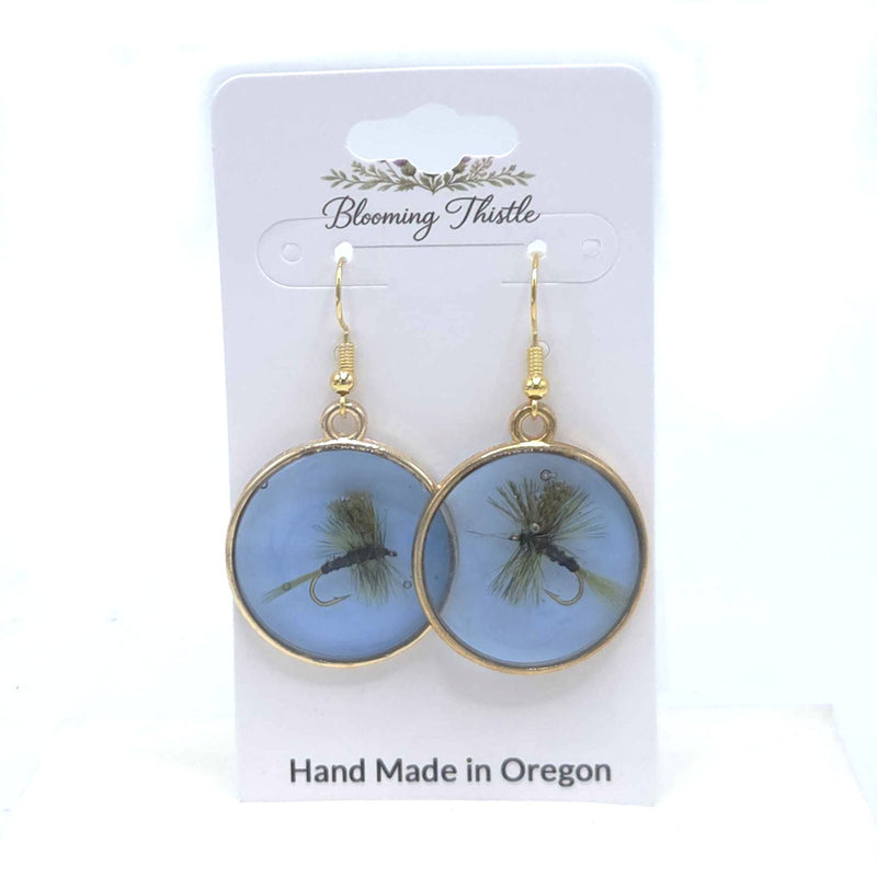 Rising Waters Round Fly Earrings - By Blooming Thistle