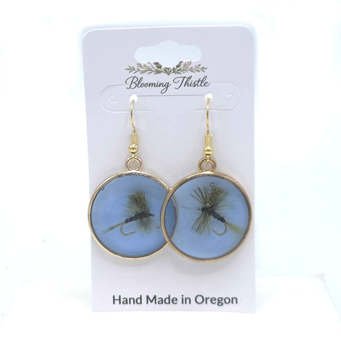 Rising Waters Round Fly Earrings - By Blooming Thistle