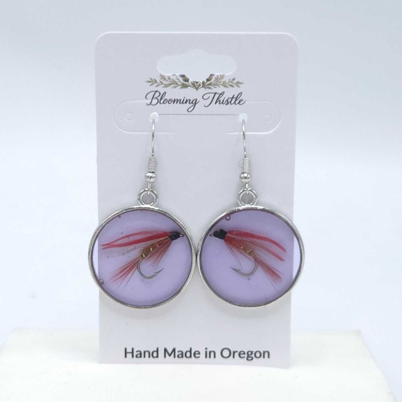 Rising Waters Round Fly Earrings - By Blooming Thistle