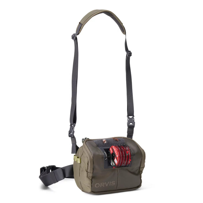patagonia sling bag fly fishing Stealth Switch Pack 9L River Rock Green / P6 Blue A tidy front workstation with magnetic fly holder keeps tools ready Patagonia Guidewater Sling Pack 15L