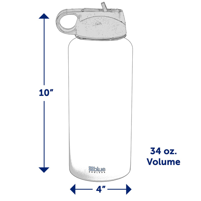 Drinkware - 32 oz. Steel Double-wall Vacuum Insulated Flask (Flip Top Lid)