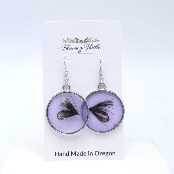 Rising Waters Round Fly Earrings - By Blooming Thistle