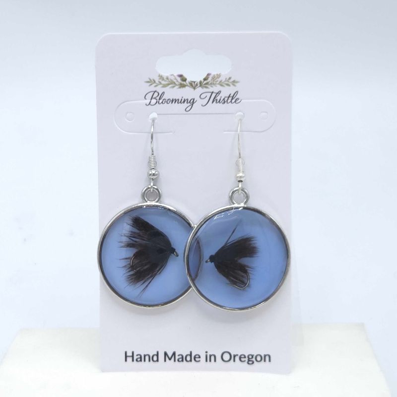 Rising Waters Round Fly Earrings - By Blooming Thistle