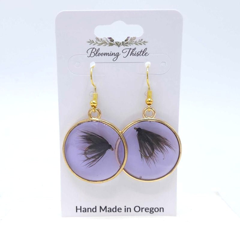 Rising Waters Round Fly Earrings - By Blooming Thistle