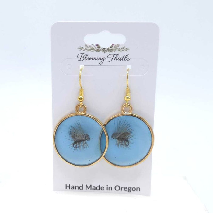Rising Waters Round Fly Earrings - By Blooming Thistle