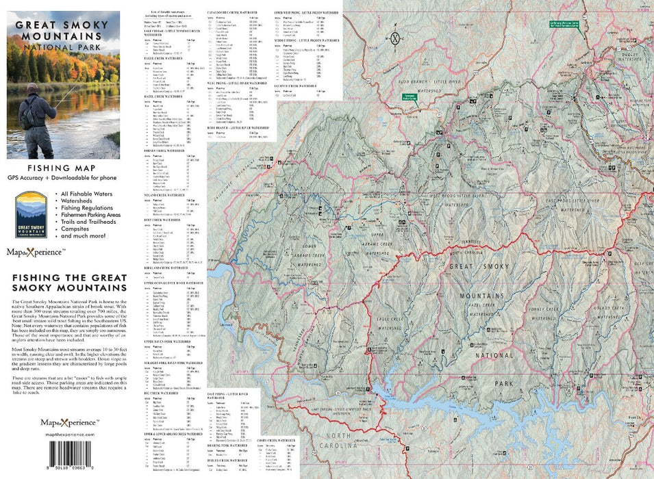 Great Smoky Mountains Nat'l Park Fishing Map