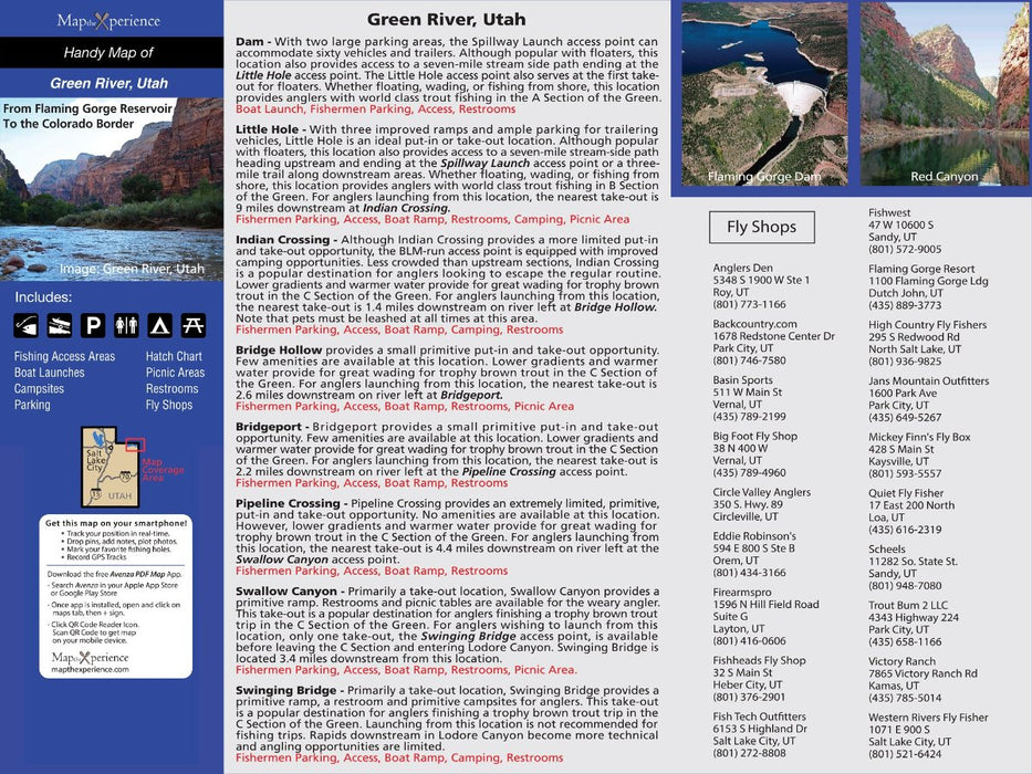 Green River, Utah Fishing Map