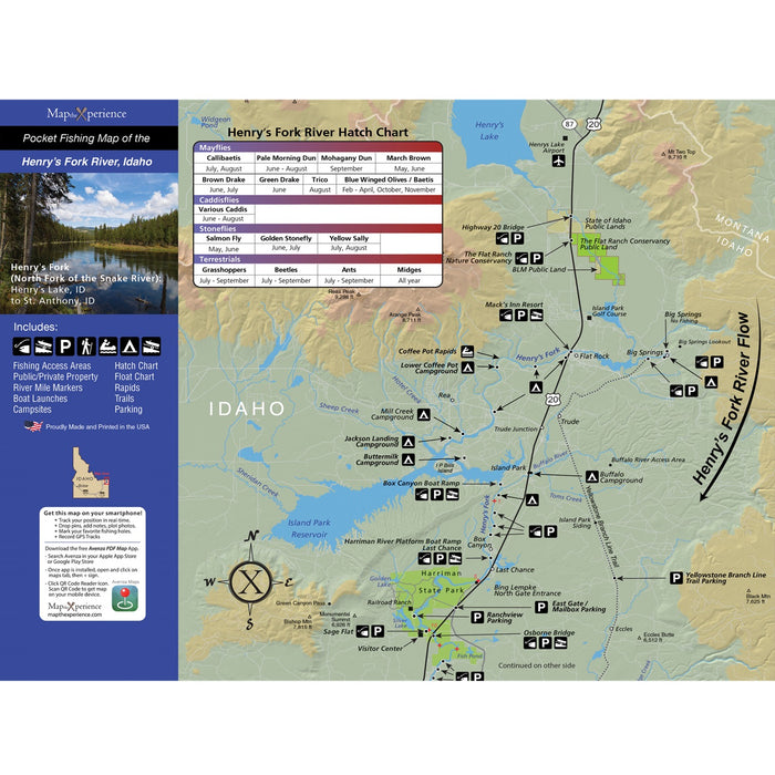 Henry's Fork, Idaho Fishing Map