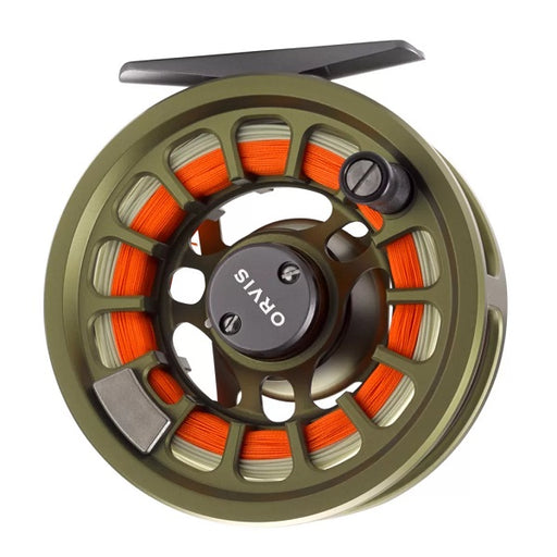 2 Airflo V2 large arbour fly reels, black #6/8 + Green #3/4 with box