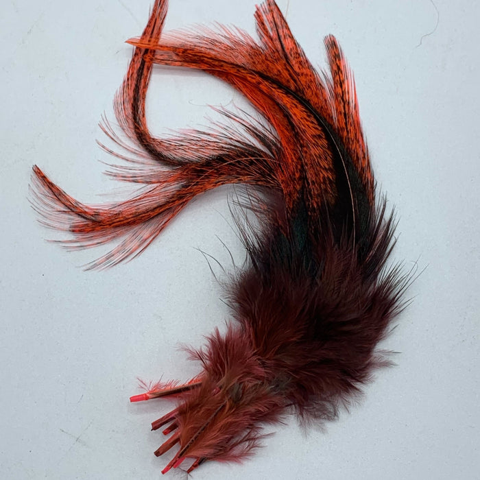 Coq De Leon UV2 Perdigon Fire Tail Feathers--Hareline