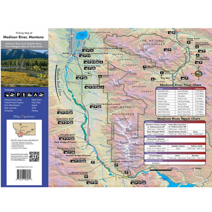 Madison River, Montana Fishing Map