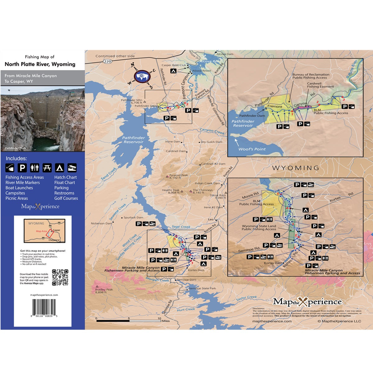 North Platte River, Wyoming Fishing Map — Big Y Fly Co