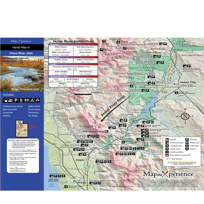 Provo River, Utah Fishing Map