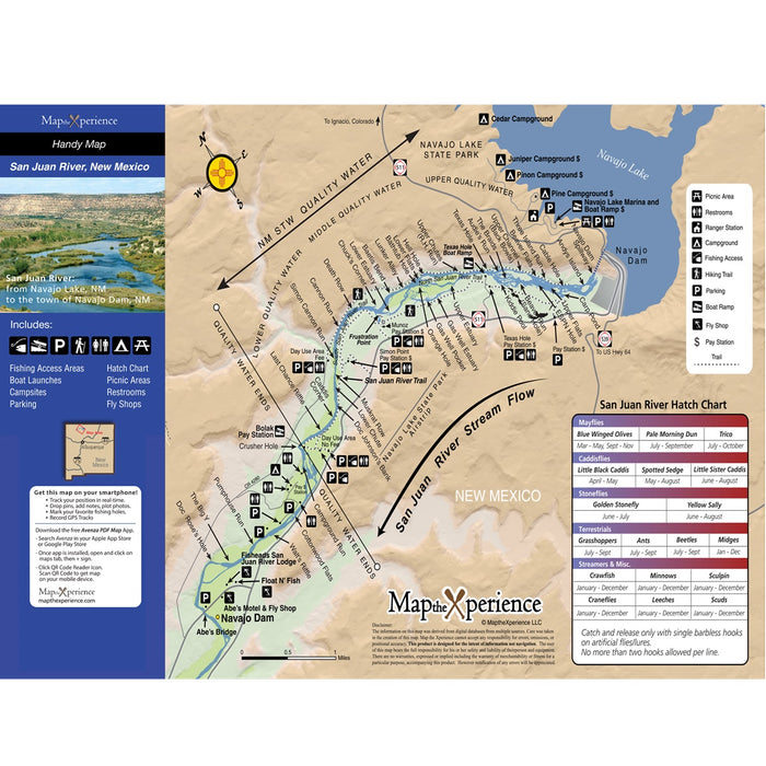 San Juan River, New Mexico Fishing Map