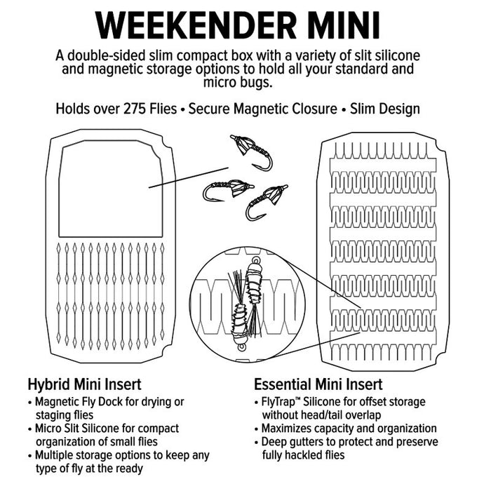 Umpqua UPG Fly Box - Silicone Weekender Mini