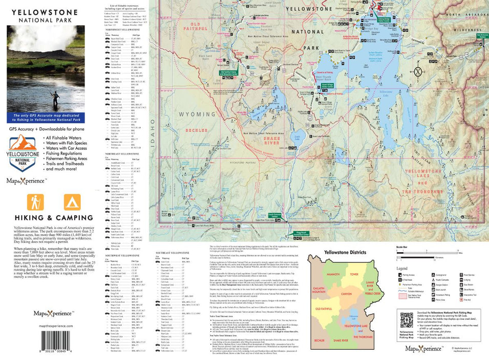 Yellowstone Nat'l Park Fishing Map