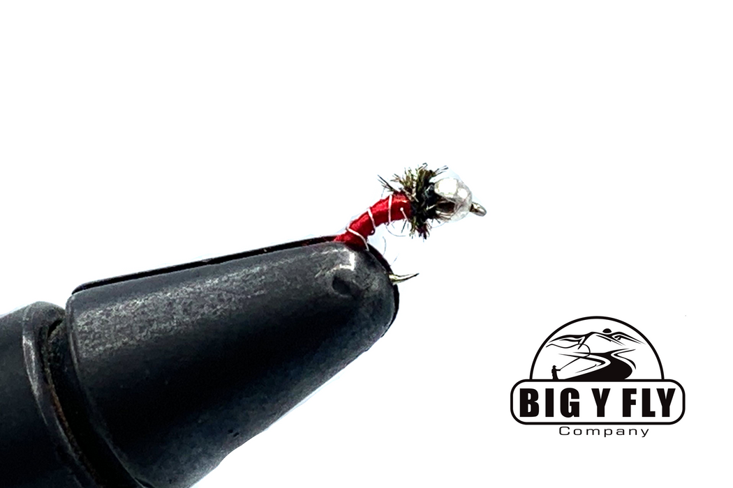 Zebra Midge Curved Silver - Tungsten