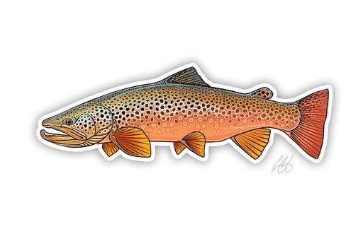 ECHO FLY RODS Decal Sticker Fly Fishing Trout Rainbow Brown Red Ross Reels  $4.99 - PicClick