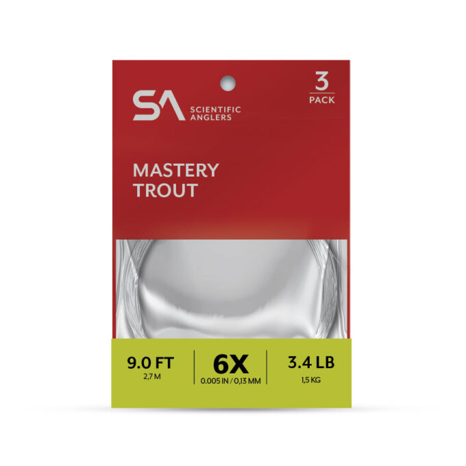 Scientific Anglers Mastery Trout Tapered Leader - 9' - 3-pack