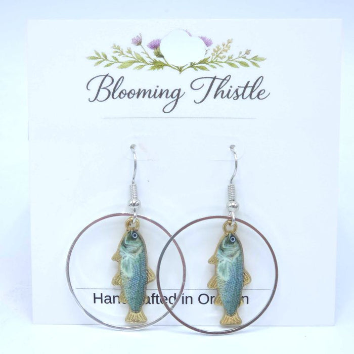 Open Water Fish Hoop Earrings - By Blooming Thistle