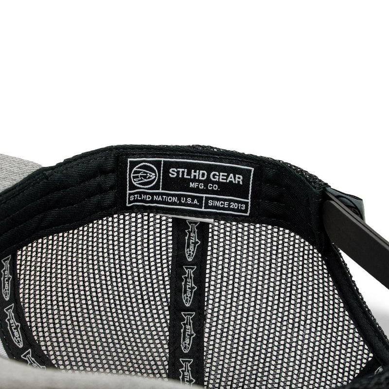 STLHD Chrome Edition Heather Grey/Black Trucker Snapback Hat