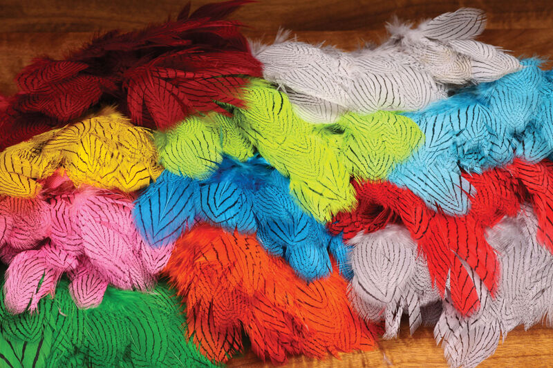 Strung Silver Pheasant Body Feathers--Hareline