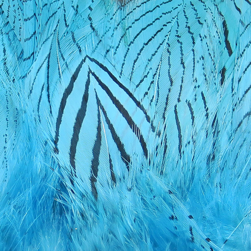 Strung Silver Pheasant Body Feathers--Hareline