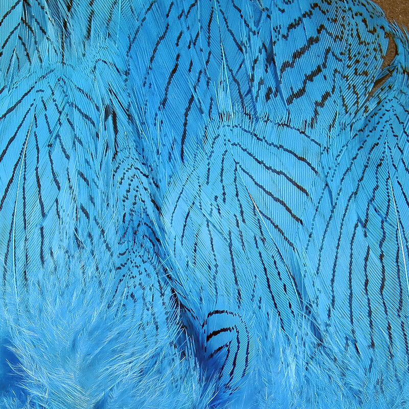 Strung Silver Pheasant Body Feathers--Hareline