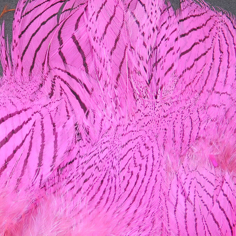 Strung Silver Pheasant Body Feathers--Hareline