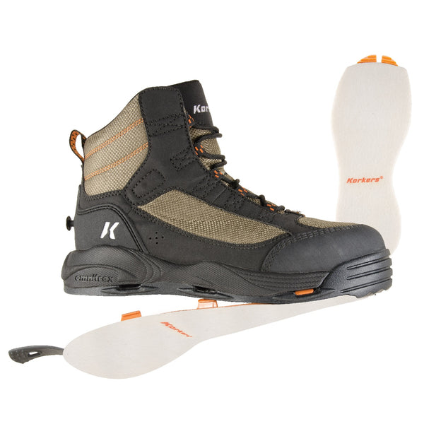 Bottes De Pêche Korkers Greenback Kling - Taille 13, Semelles Uniquement, Retour En Bon état