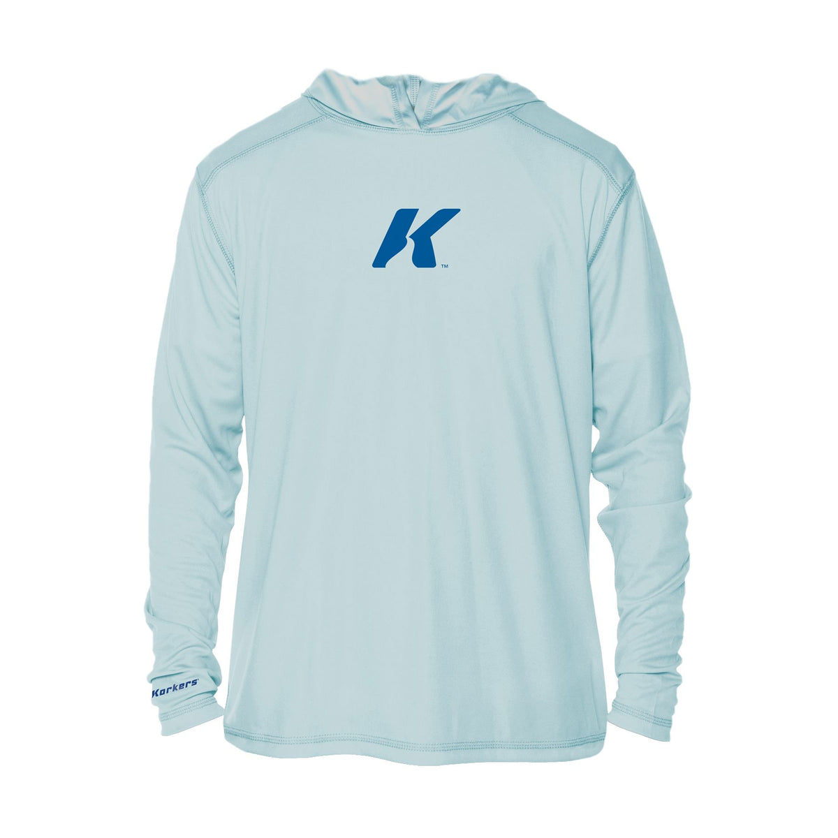 Korkers Lightweight Sun-Protection Hoodie - Arctic Blue, Arctic Blue / Small