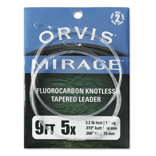 Orvis Mirage Fluorocarbon Trout Leader 2 Pack 9'
