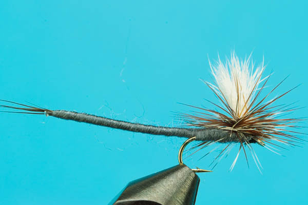 12 Trota Mosche Da Paracadute Secche - Adam/moscerone Nero E Grigio - Foto 6