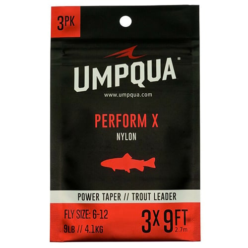 Umpqua Perform X Power Taper Trout Leader 9' 3 Pack