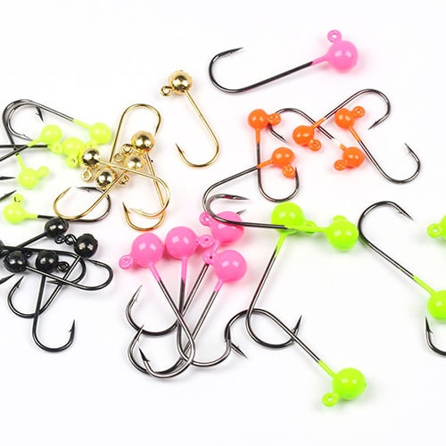 Voodoo Round Lead Jighead Hooks--5 pack