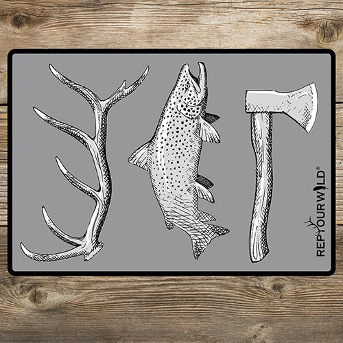 LARGE Brown Trout Fly Fishing Wall Art Sign Plasma Cut Fish