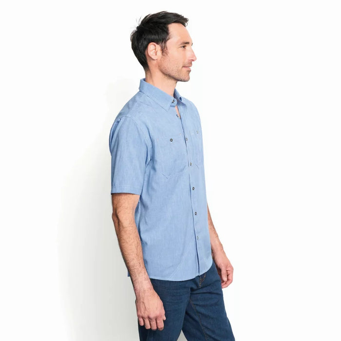 Orvis Tech Chambray Short-Sleeved Work Shirt, XXL / Blue Chambray