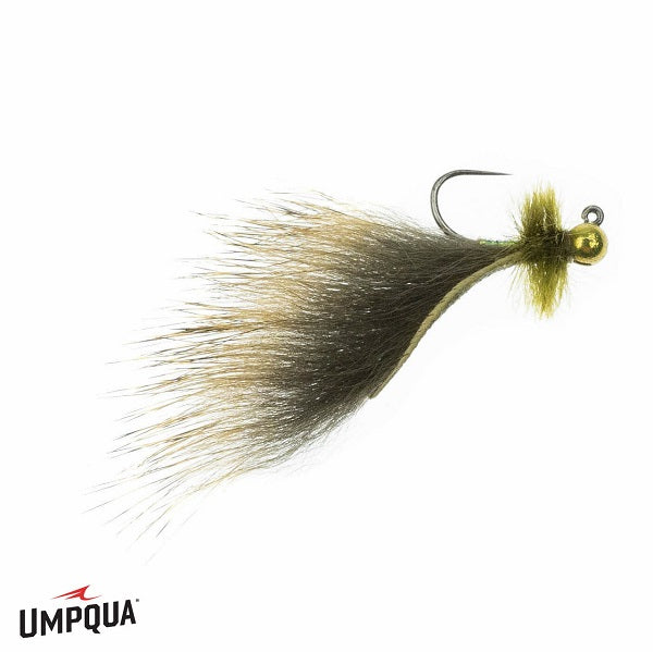 Umpqua Mayer's Mini Leech Jig Radiant Fly Black/Orange 12