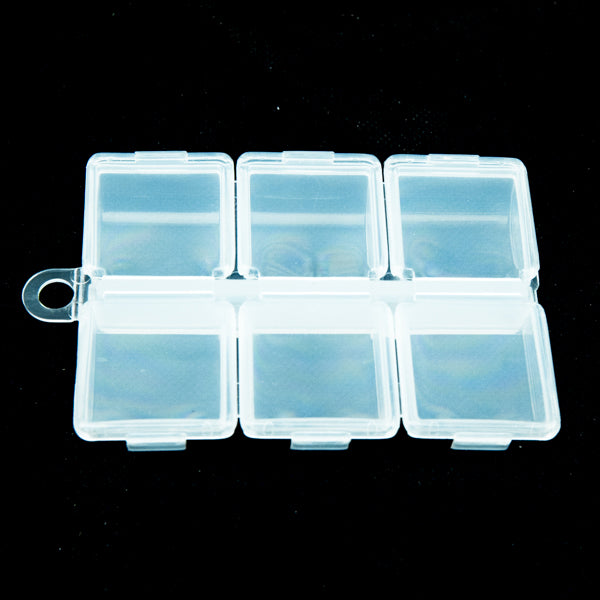 ASG Polypropylene Box - 6 Compartment Pop Top
