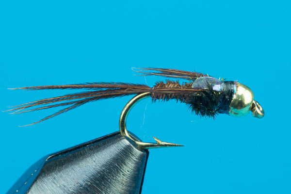 The Fly Fishing Place Tungsten Bead Head Nymph Flies - Flashback Pheasant Tail Trout Flies Size 14 (12 Pack)
